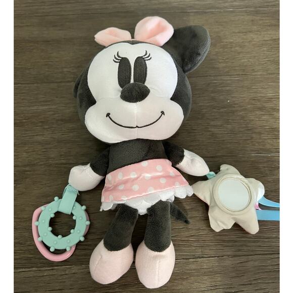 Disney‎ Baby Minnie Mouse Plush On The Go Activity Teether Toy - Picture 1 of 4